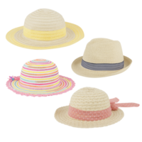 Bucket hats with brim to protect against the sun with cut out isolated on background transparent png