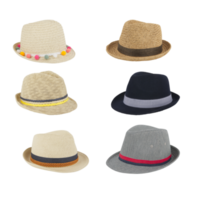 Bucket hats with brim to protect against the sun with cut out isolated on background transparent png