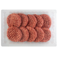 burger patties with cut out isolated on background transparent png