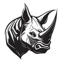 head of rhinoceros vector illustration, rhinoceros logo