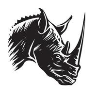 head of rhinoceros vector illustration, rhinoceros logo