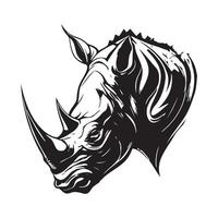 head of rhinoceros vector illustration, rhinoceros logo