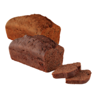 Brot Pudding Kuchen mit Schnitt aus isoliert auf Hintergrund transparent png