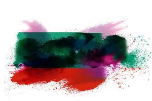 Bulgaria Watercolor Painted Flag photo