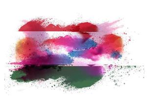 Hungary Watercolor Painted Flag photo