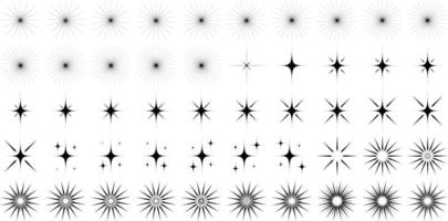 sparkles shape and fire flakes shape Set of 50 vector