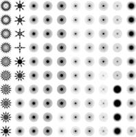 destellos forma y fuego copos forma conjunto de 50 vector