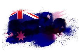 Australia acuarela pintado bandera foto