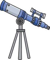 Space Telescope Cartoon Colored Clipart vector