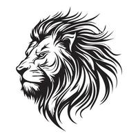 Lion Face, Silhouettes Lion Face SVG, black and white lion vector