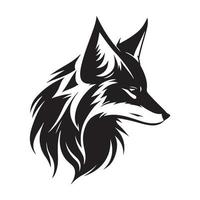 Fox Face, Silhouettes Fox Face SVG, black and white Fox vector