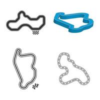 Racing circuit icon vector