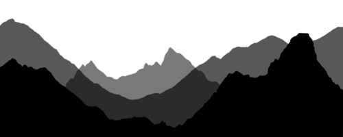 colline illustration. forêt illustration. brouillard. png