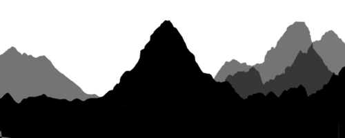 Hügel Illustration. Wald Illustration. Nebel. png