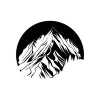 Mountain vector template, Mountain Silhouette, Forest Trees Travel Outdoor