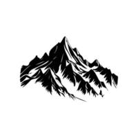 Mountain vector template, Mountain Silhouette, Forest Trees Travel Outdoor