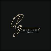 Letter QG Signature Logo Template Vector