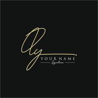 Letter QY Signature Logo Template Vector