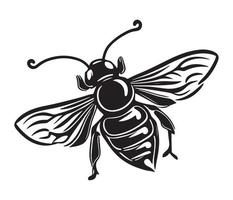 Honey Bee icon, honey bee silhouette vector