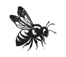 Honey Bee icon, honey bee silhouette vector