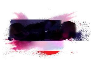 Thailand Watercolor Painted Flag photo