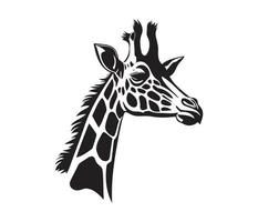 Giraffe Face, Silhouettes Giraffe Face, black and white Giraffe vector