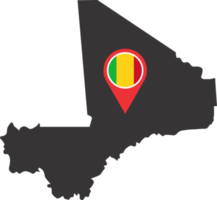 Mali pin kaart plaats png