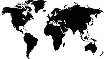 vector ilustración silueta globo mapa aislado en blanco antecedentes