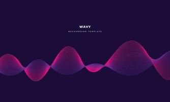 Abstract wavy lines background template copy space for poster, banner, or landing page vector