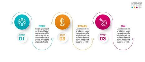 Timeline chart business infographic template. vector