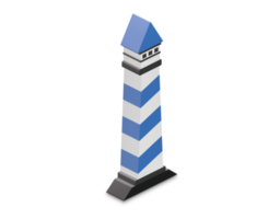 Isometric PNG Sea lighthouse for navigation with decorated background modern design for graphics