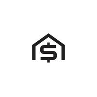 House and Dollar Sign logo or icon design vector