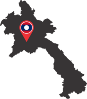 Laos pin map location png