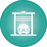 Car in garage Vector Icon