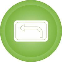 Left Turn Ahead Vector Icon