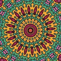 A colorful background with a pattern of circles and flowers vector