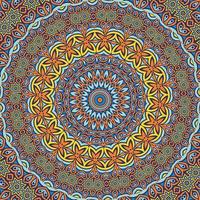 A colorful mandala with a pattern vector