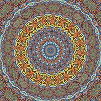 A colorful mandala with a pattern vector