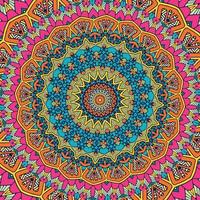 A colorful mandala with a pattern vector