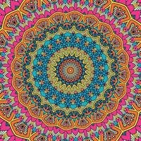 A colorful mandala with a pattern vector