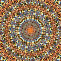 A colorful background with a pattern of mandalas vector