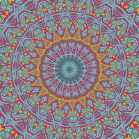 A colorful mandala  with a pattern background of the circle vector