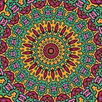 A colorful background with a pattern of circles and flowers vector