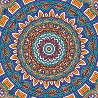 A colorful mandala Pattern background with a circle in the center vector