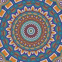 A colorful mandala Pattern background with a circle in the center vector