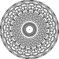 sencillo circular modelo en formar de mandala para alheña, mehndi, tatuaje, decoración. decorativo ornamento en étnico oriental estilo. colorante libro página. circulo vector clipart floral flor oriental modelo