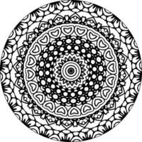 Decorative mandala with classic floral elements on white background. Seamless abstract pattern. Suitable for coloring book, wrapping paper, packaging. vector