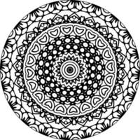 Decorative mandala with classic floral elements on white background. Seamless abstract pattern. Suitable for coloring book, wrapping paper, packaging. vector