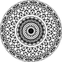 Decorative mandala with classic floral elements on white background. Seamless abstract pattern. Suitable for coloring book, wrapping paper, packaging. vector