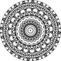 decorativo mandala con clásico floral elementos en blanco antecedentes. sin costura resumen modelo. adecuado para colorante libro, envase papel, embalaje. vector